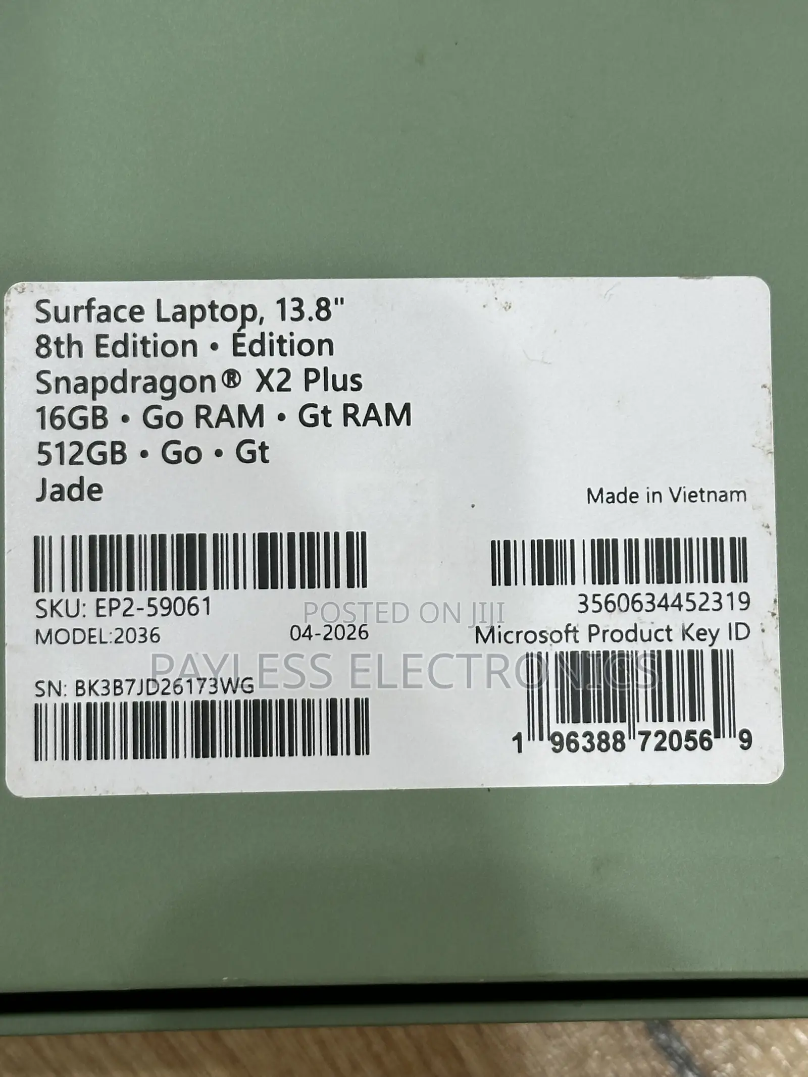 Laptop Microsoft Surface Pro 16GB Qualcomm Snapdragon X Plus SSD 512GB