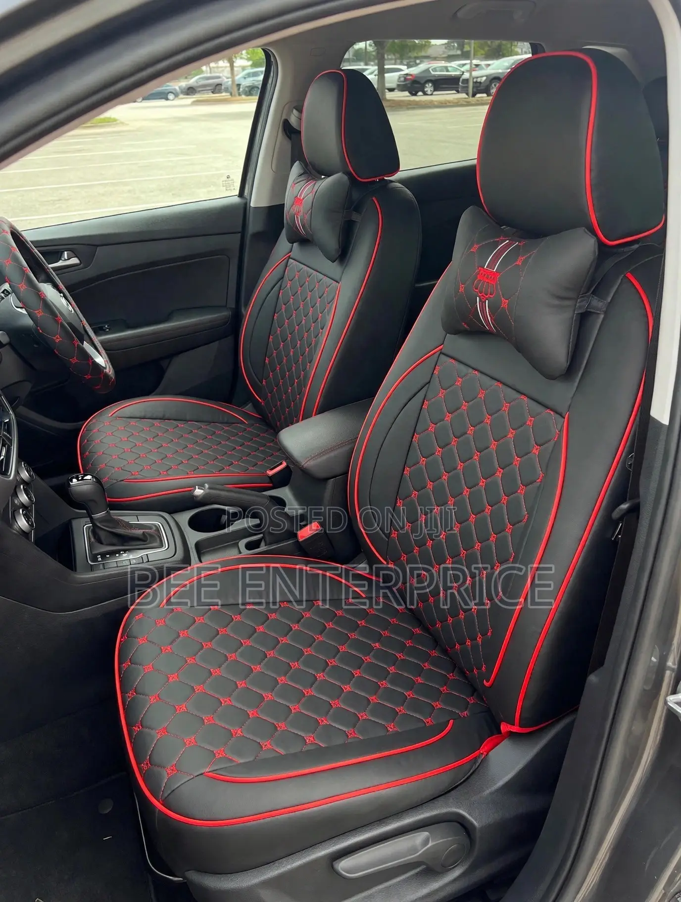 Red and Black Luxury Car Seats Cover Full Set