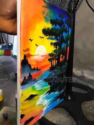 Sunset Landscape Painting