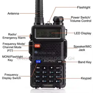 2 Pieces Baofeng Walkie Talkie 5KM Long Range Two Way