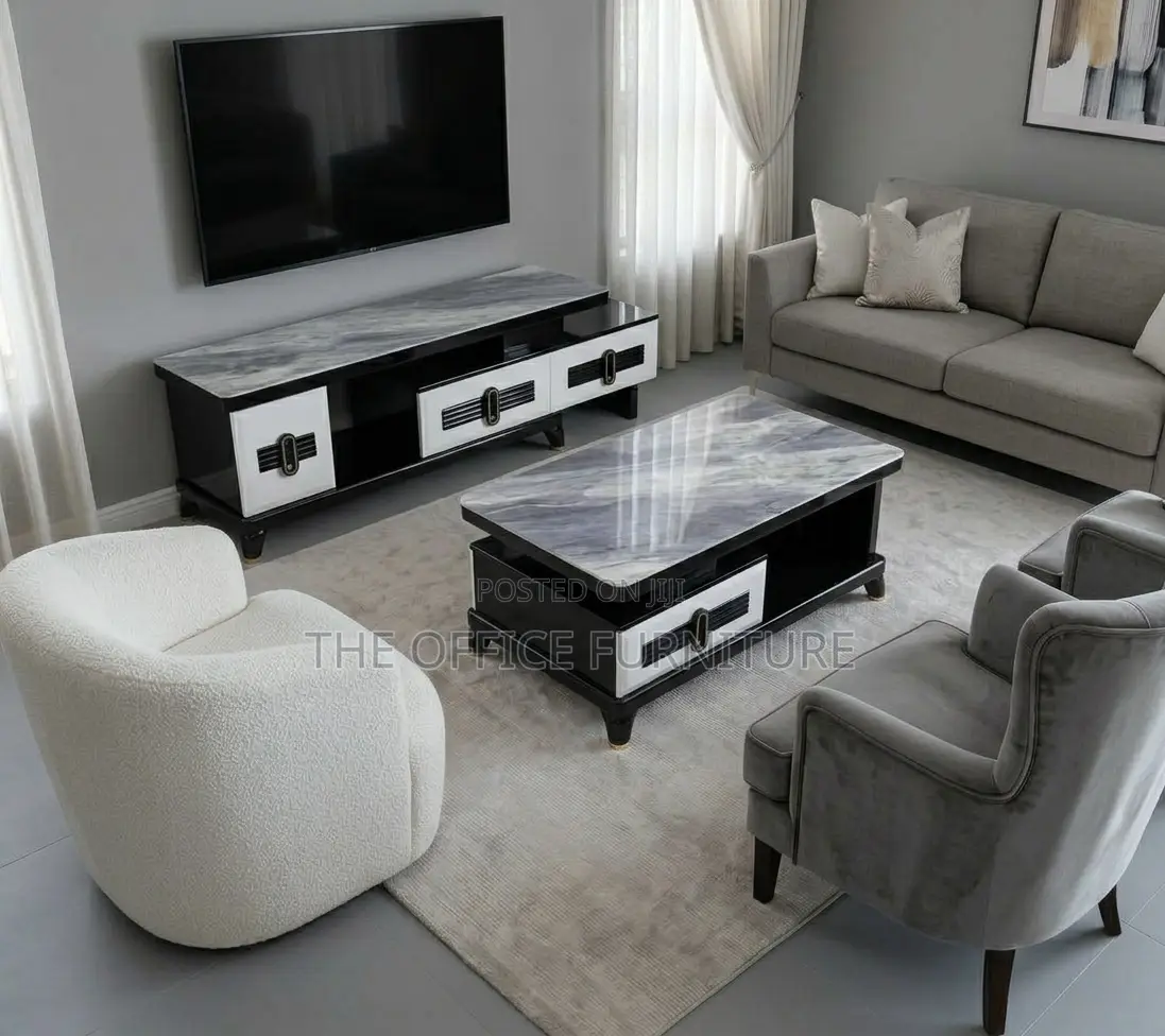 Faux-Marble Living Room Set