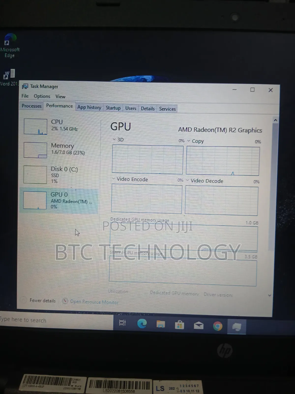 Laptop HP 255 G5 8GB AMD SSD 256GB