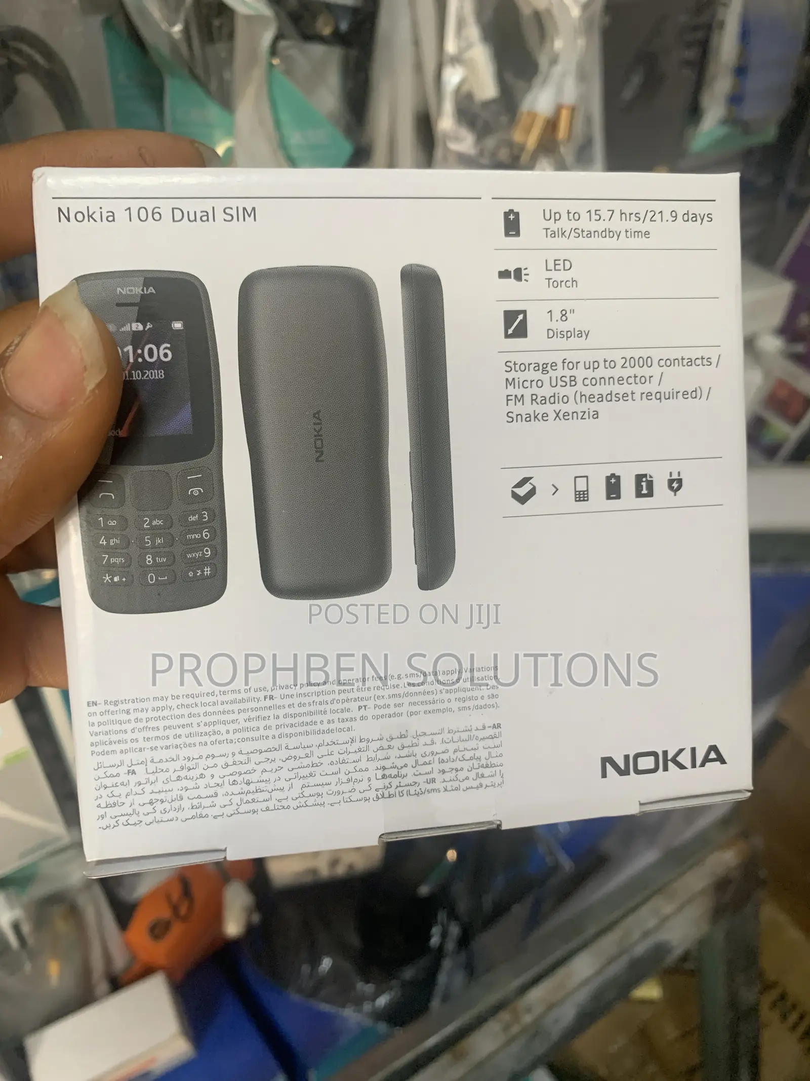 New Nokia 106 Black