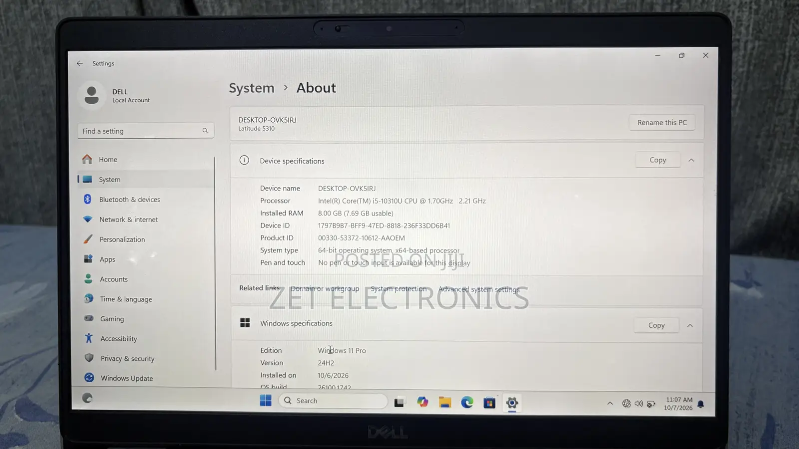 Laptop Dell Latitude 5310 8GB Intel Core i5 SSD 500GB