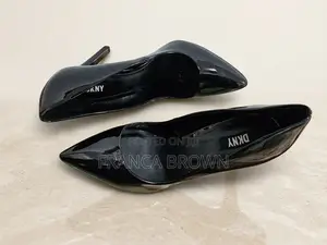 Original DKNY Black Patent Pointed Toe Heels- Pre-Owned