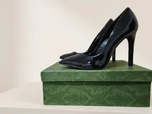 Original DKNY Black Patent Pointed Toe Heels- Pre-Owned