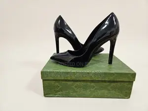 Original DKNY Black Patent Pointed Toe Heels- Pre-Owned