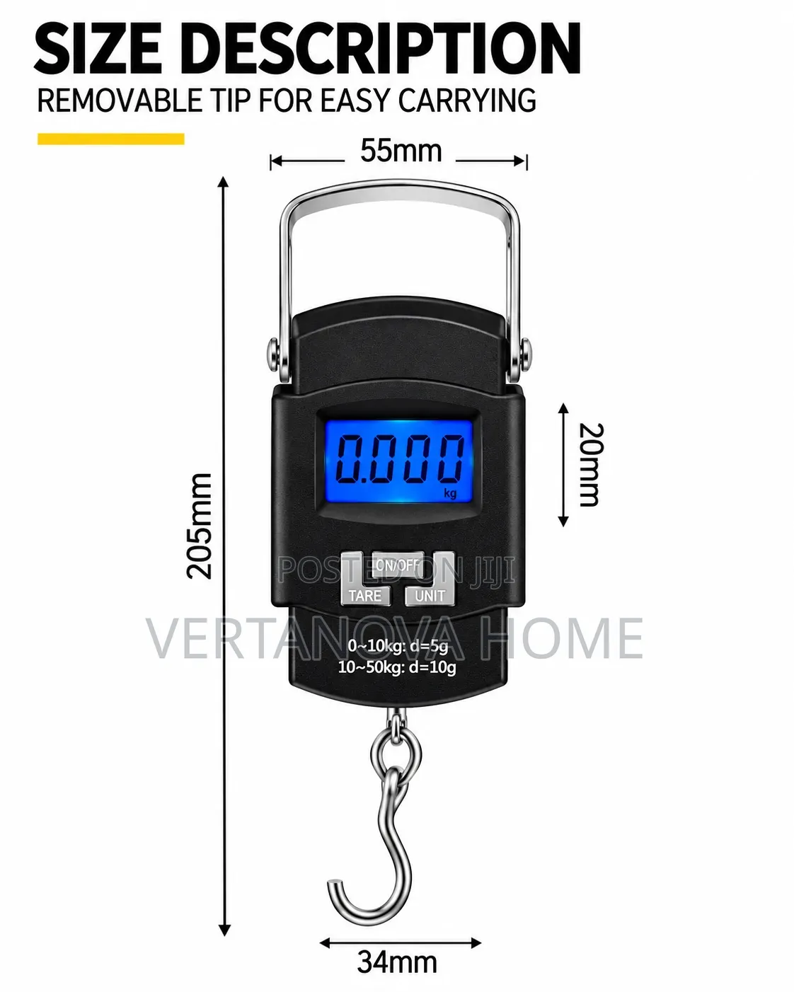 50KG Digital Hanging Scale - Luggage