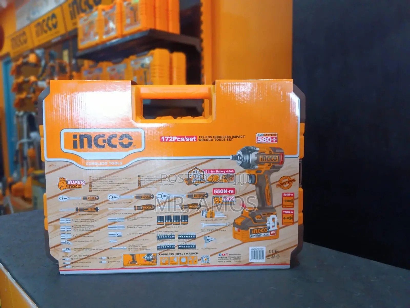 172 Pieces Tools Set With Cordless Impact Wrench Set - HKTHP41723