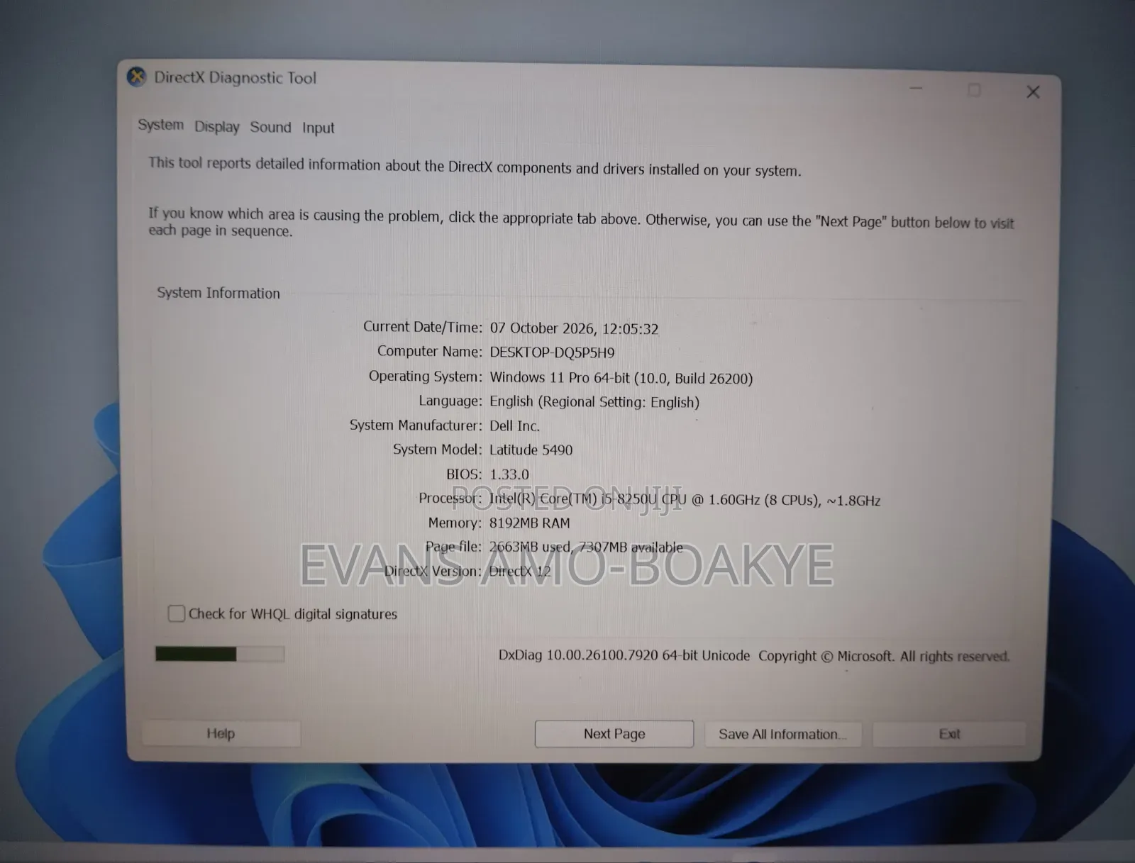 Laptop Dell Latitude 5490 8GB Intel Core i5 SSD 256GB