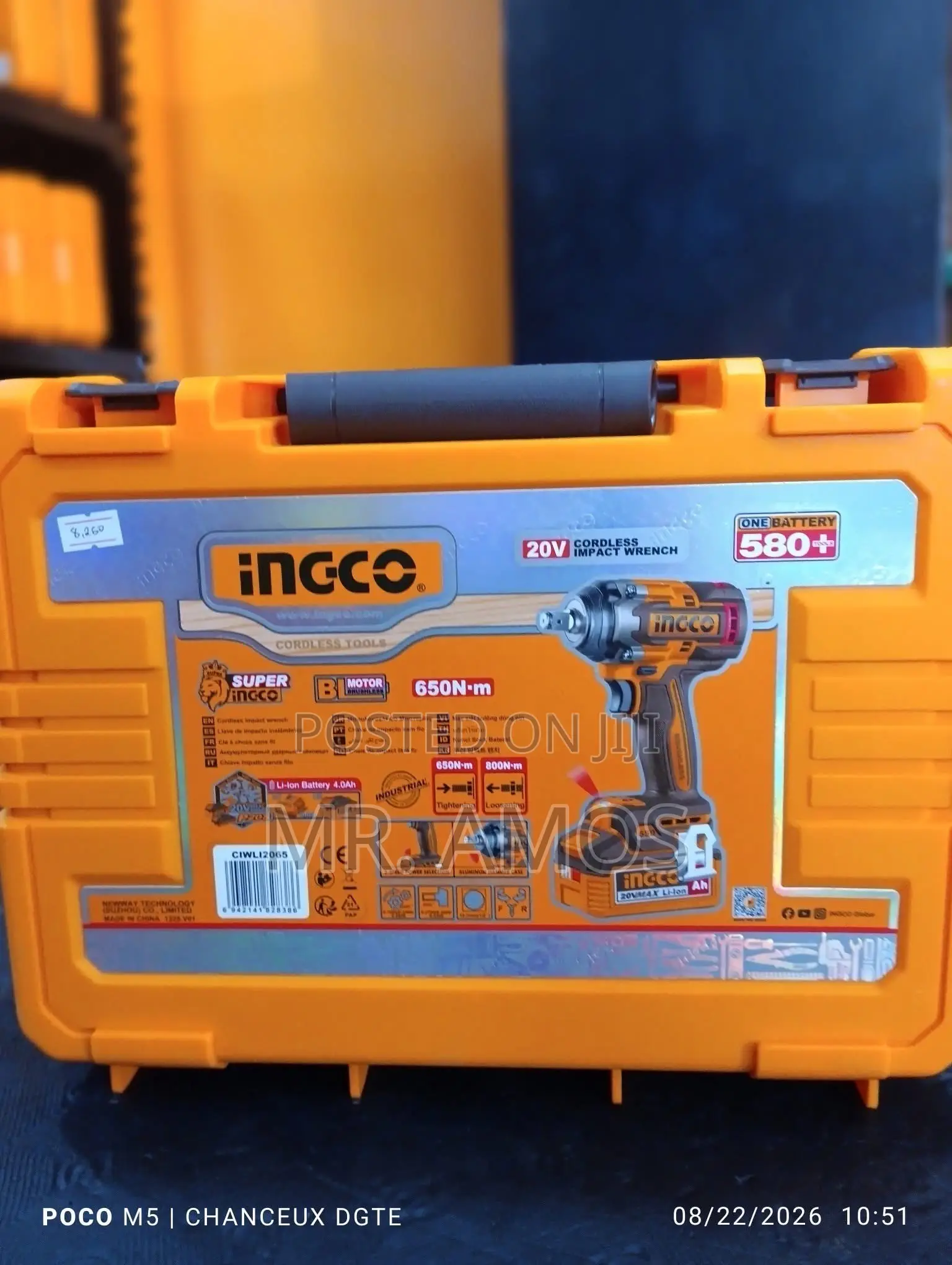 650Nm Cordless Impact Wrench With 2x 4.0Ah Batteries - CIWLI2065