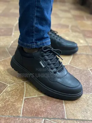 Premium Conoli All-Black Kids' School Shoes & Sneakers