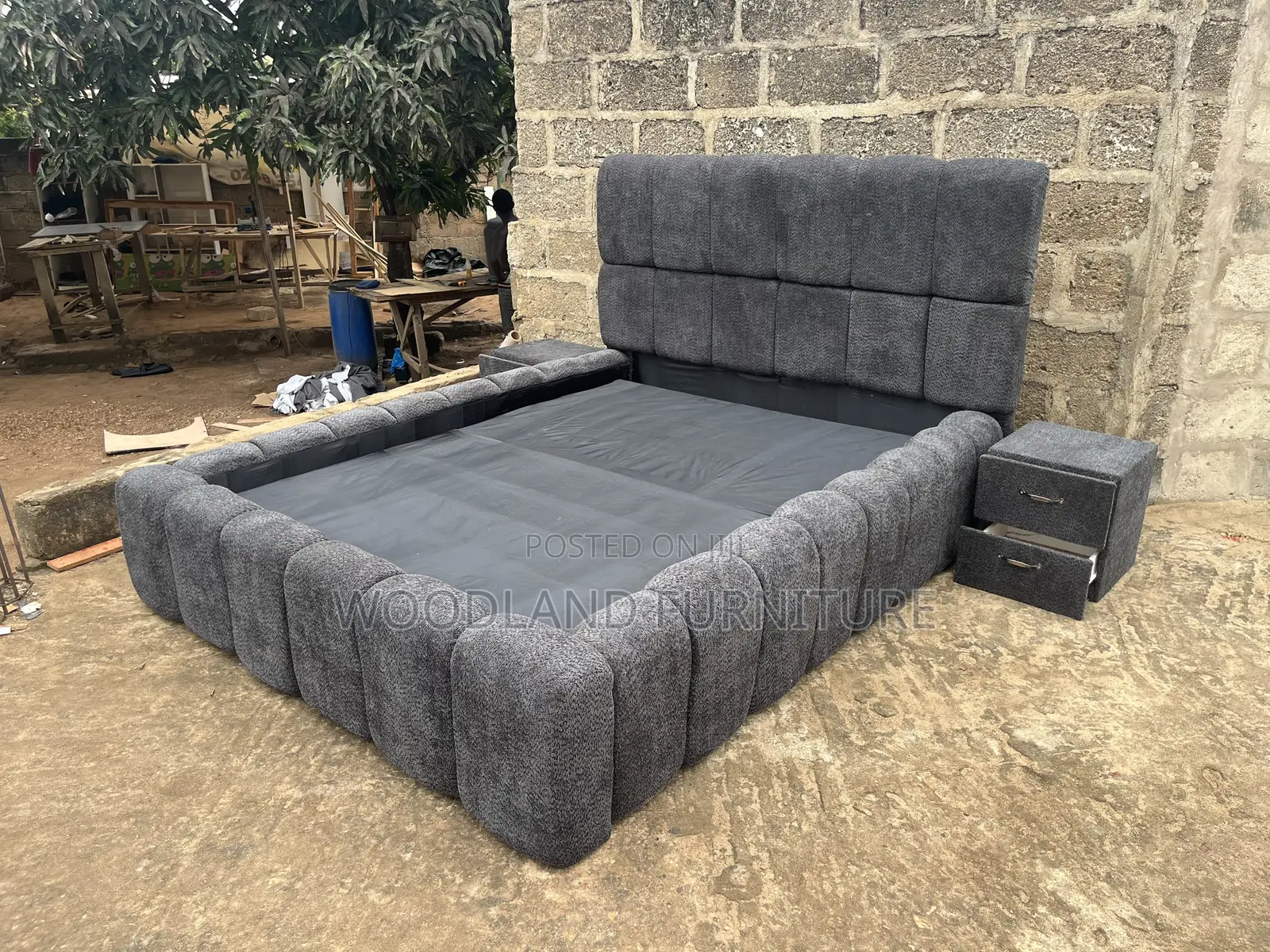 Double Channel Bed Set With Matching Drawers — Woodland Furniture