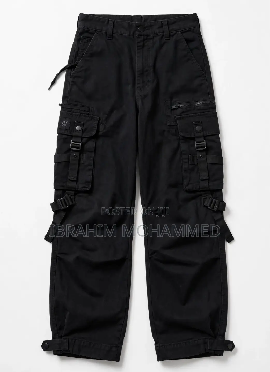 Black Cargo Pants Streetwear Tactical - Unisex - Kumasi