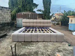 Queen Size Plush Channel-Tufted Upholstered Bed Frame