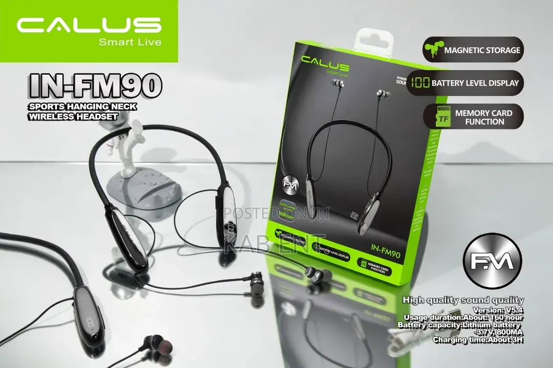 CALUS N-Fm80 Smart Live Neckband With FM