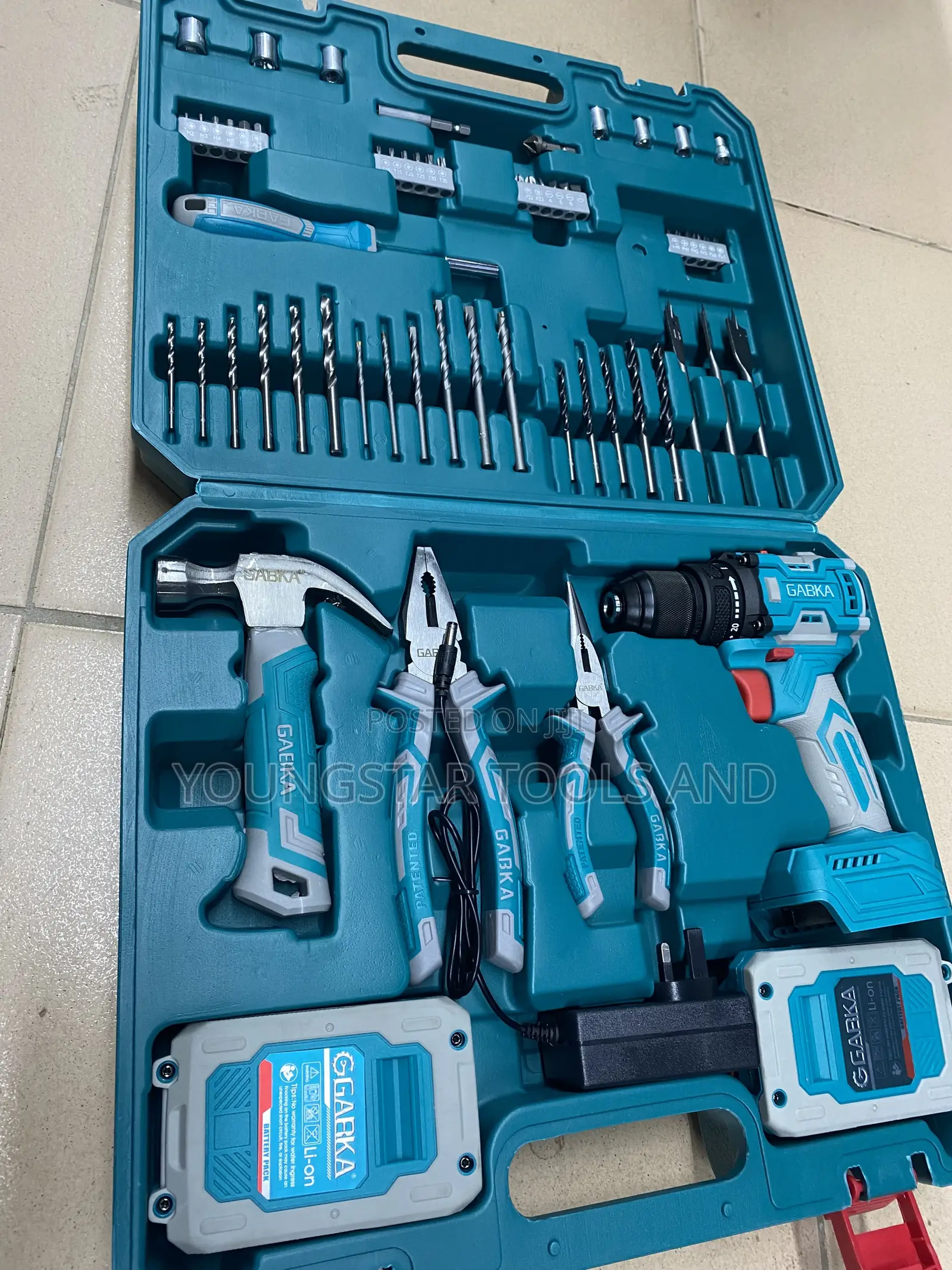 GARKA 63 PCS Tool Set (GA-88231) - 21V Cordless Drill & Hand Tools Kit