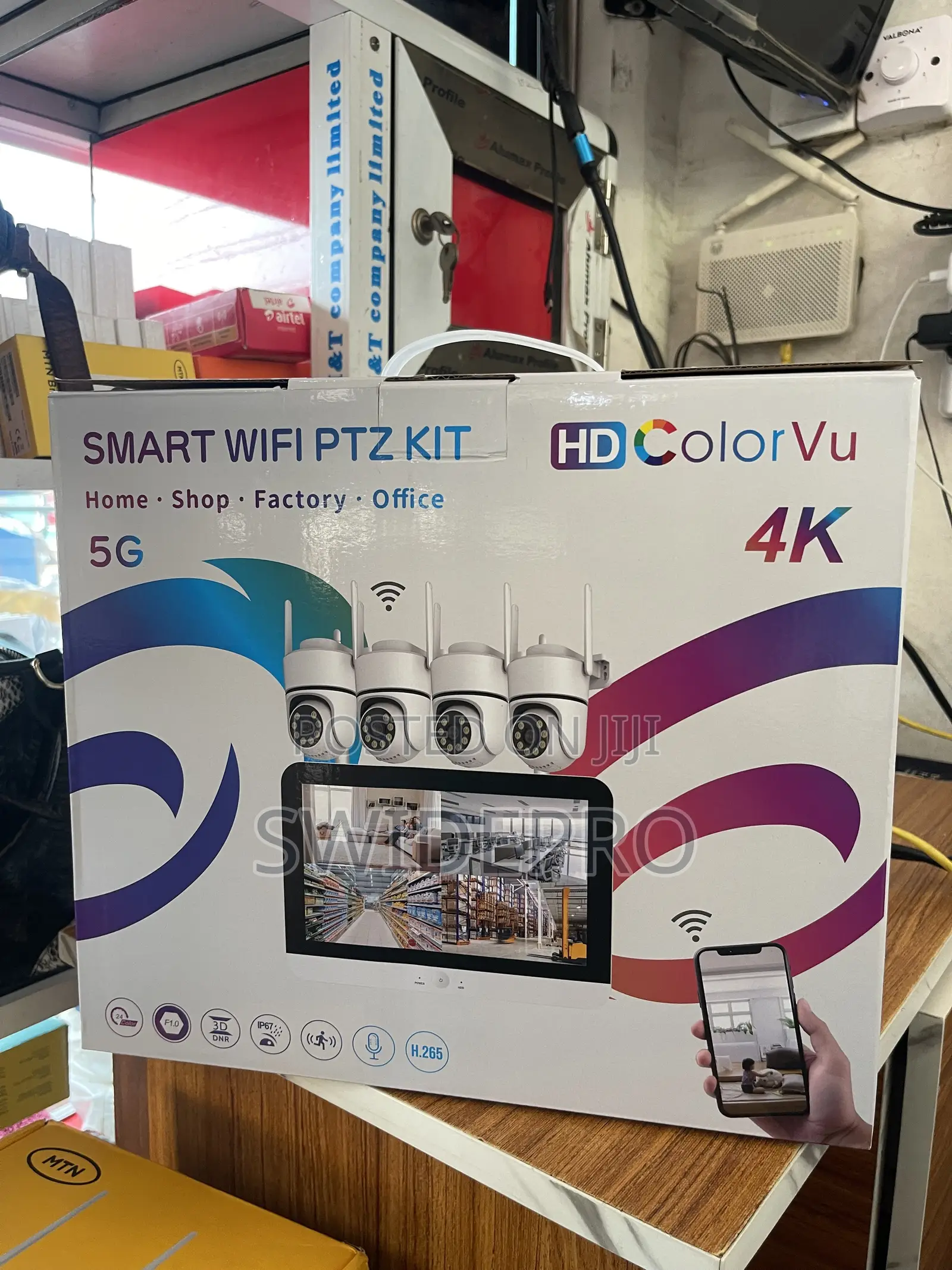 4 Channels Smart Wireless WiFi CCTV + Monitor Screen 5G