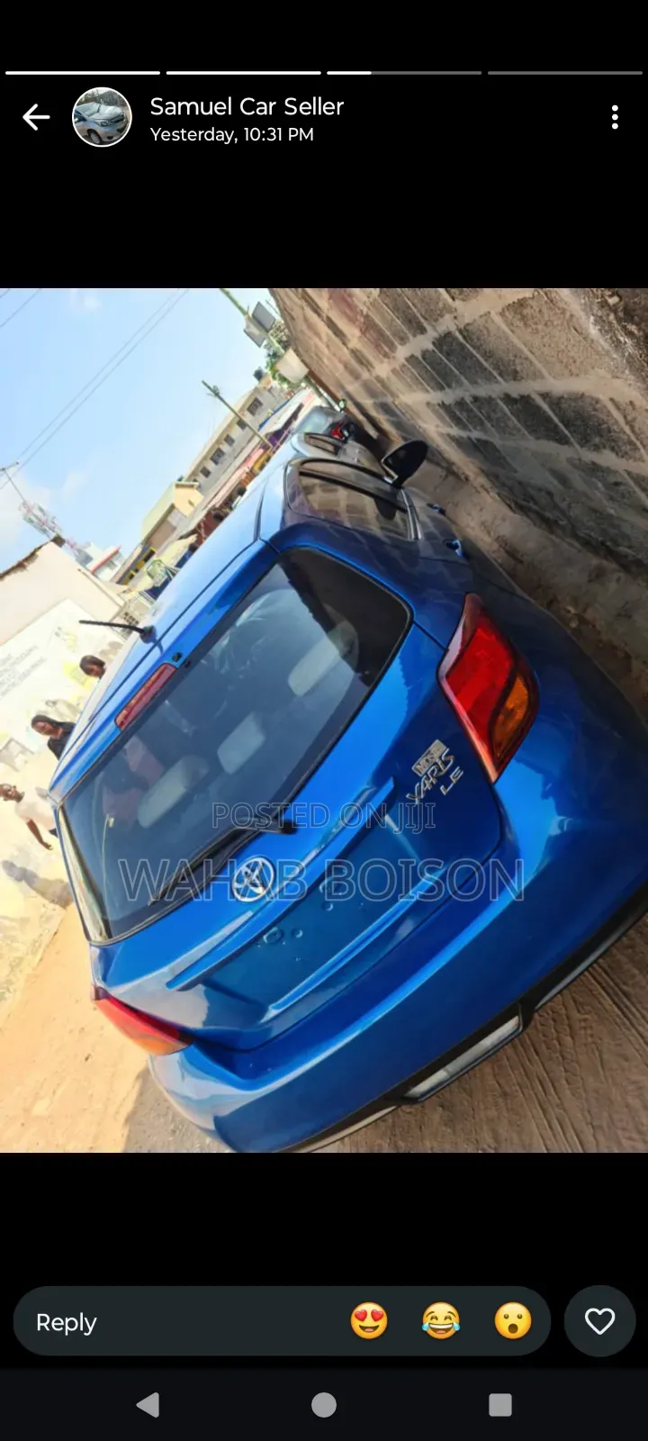 Toyota Yaris 2016 Blue