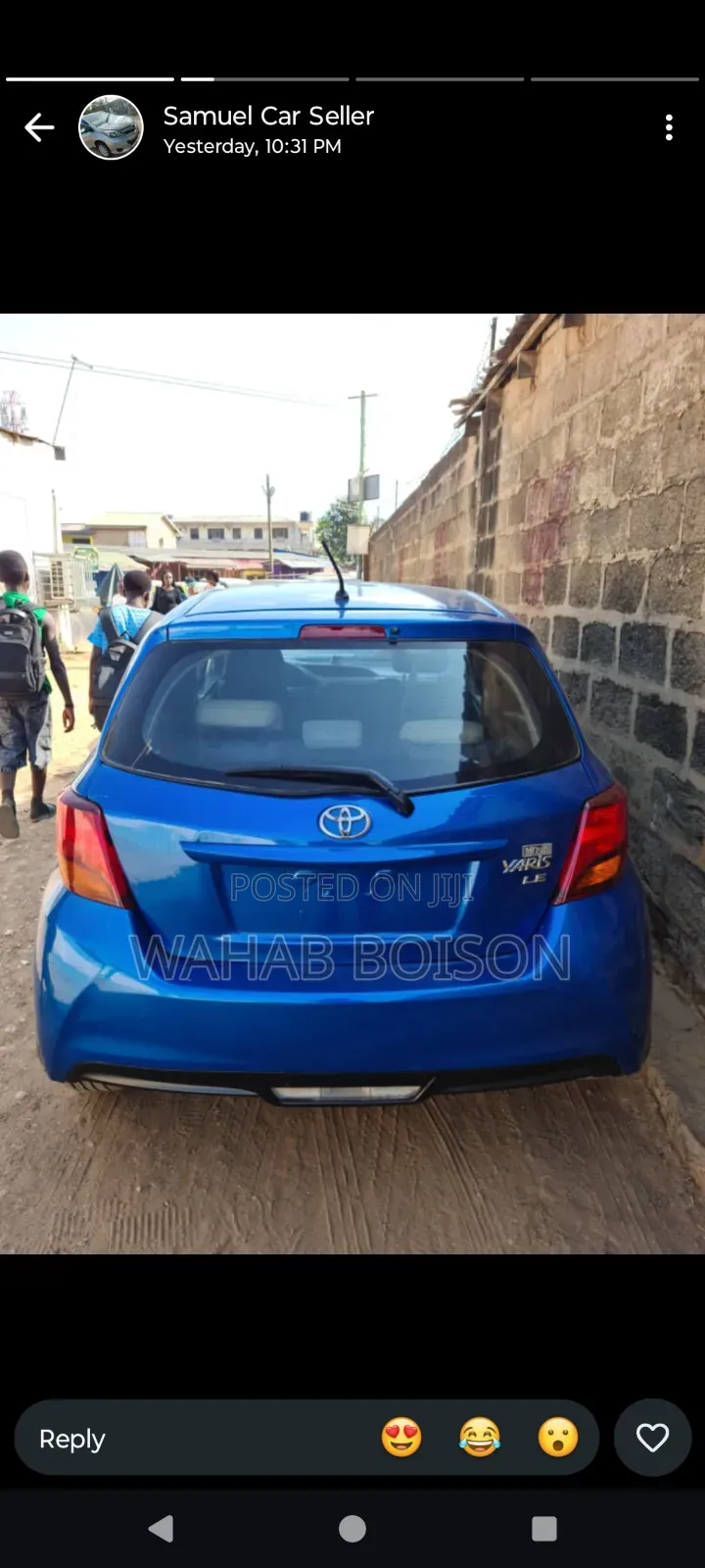 Toyota Yaris 2016 Blue