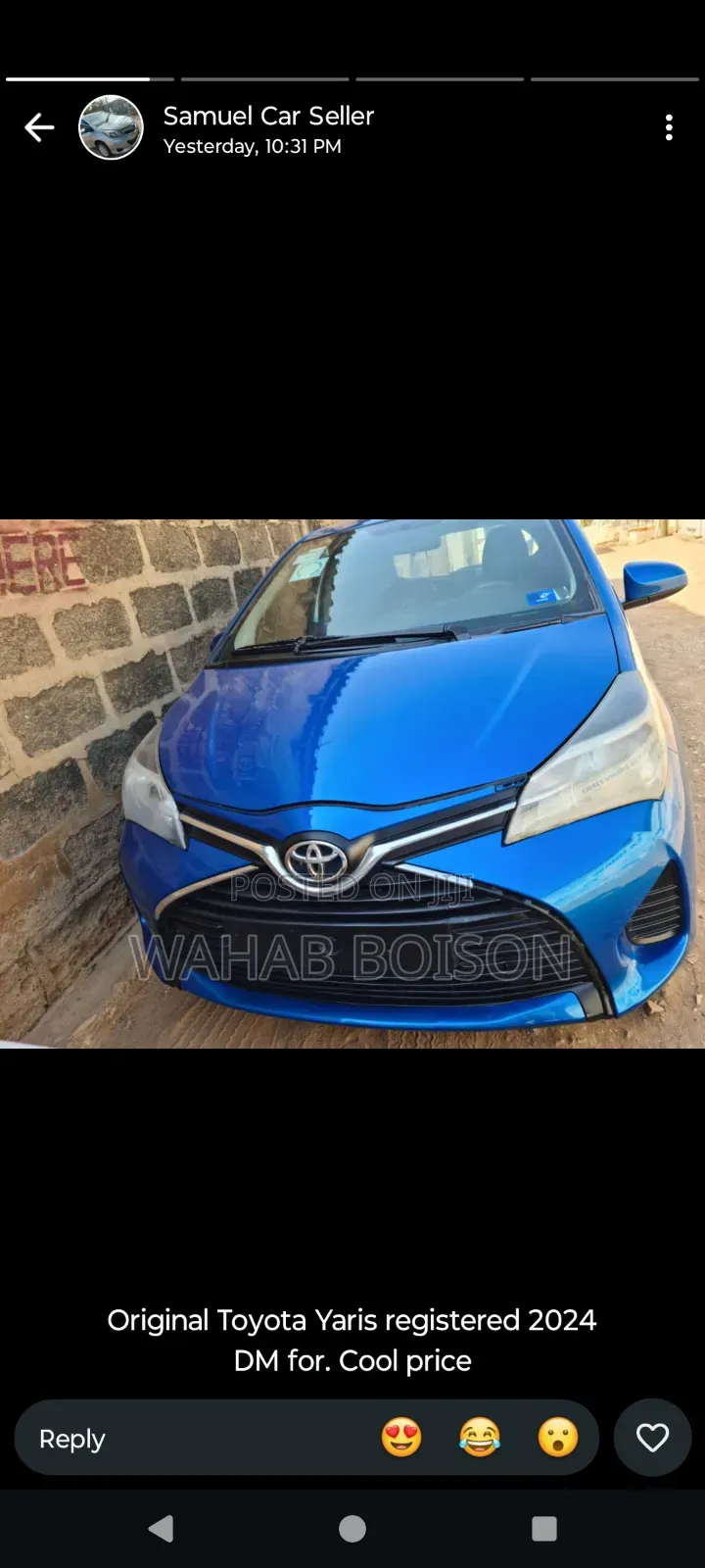 Toyota Yaris 2016 Blue