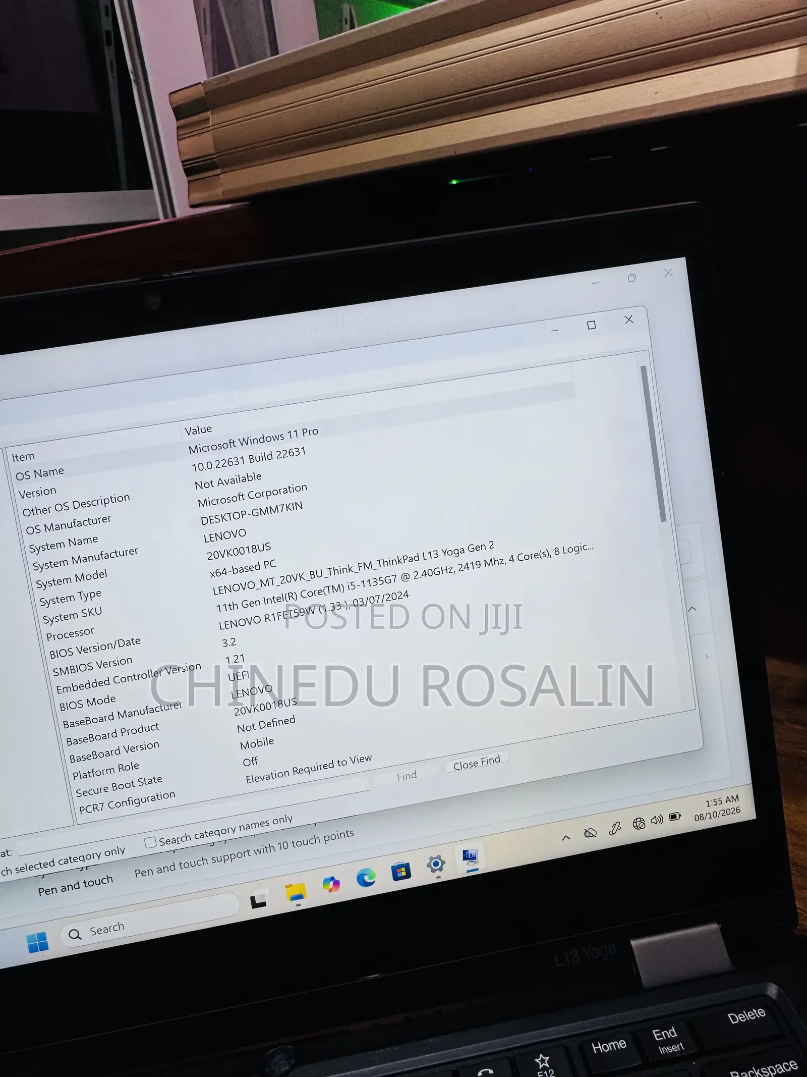 Laptop Lenovo ThinkPad L13 Yoga 8GB Intel Core i5 SSD 256GB