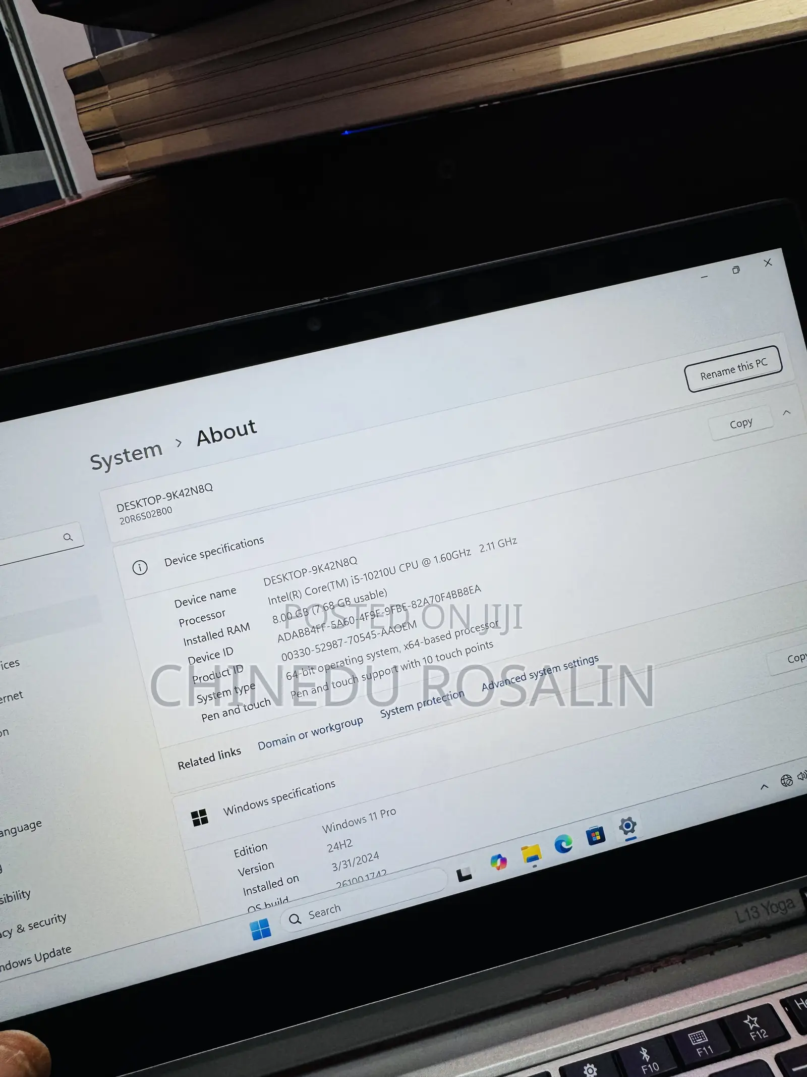 Laptop Lenovo ThinkPad L13 Yoga 8GB Intel Core i5 SSD 256GB