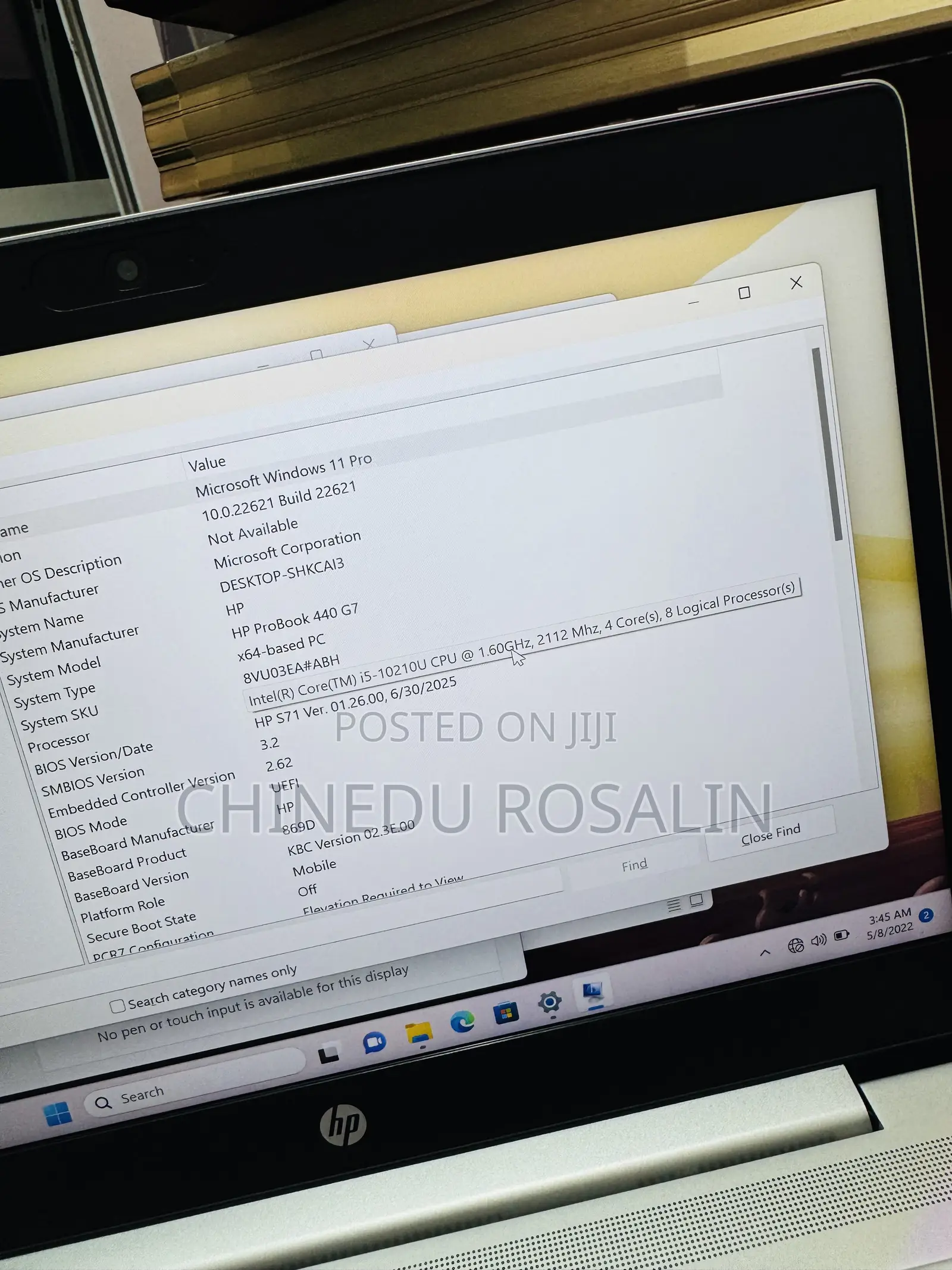 Laptop HP ProBook 440 G7 8GB Intel Core i5 SSD 256GB