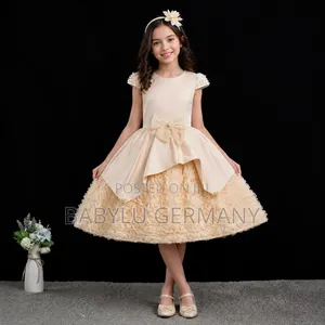 Premium Quality Imported Girl's Dress With Free Matching Hairband