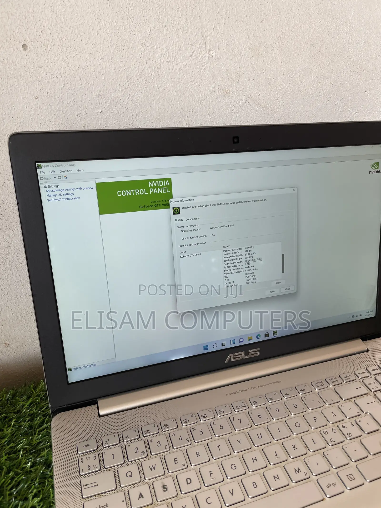 Laptop Asus 8GB Intel Core i7 SSD 256GB