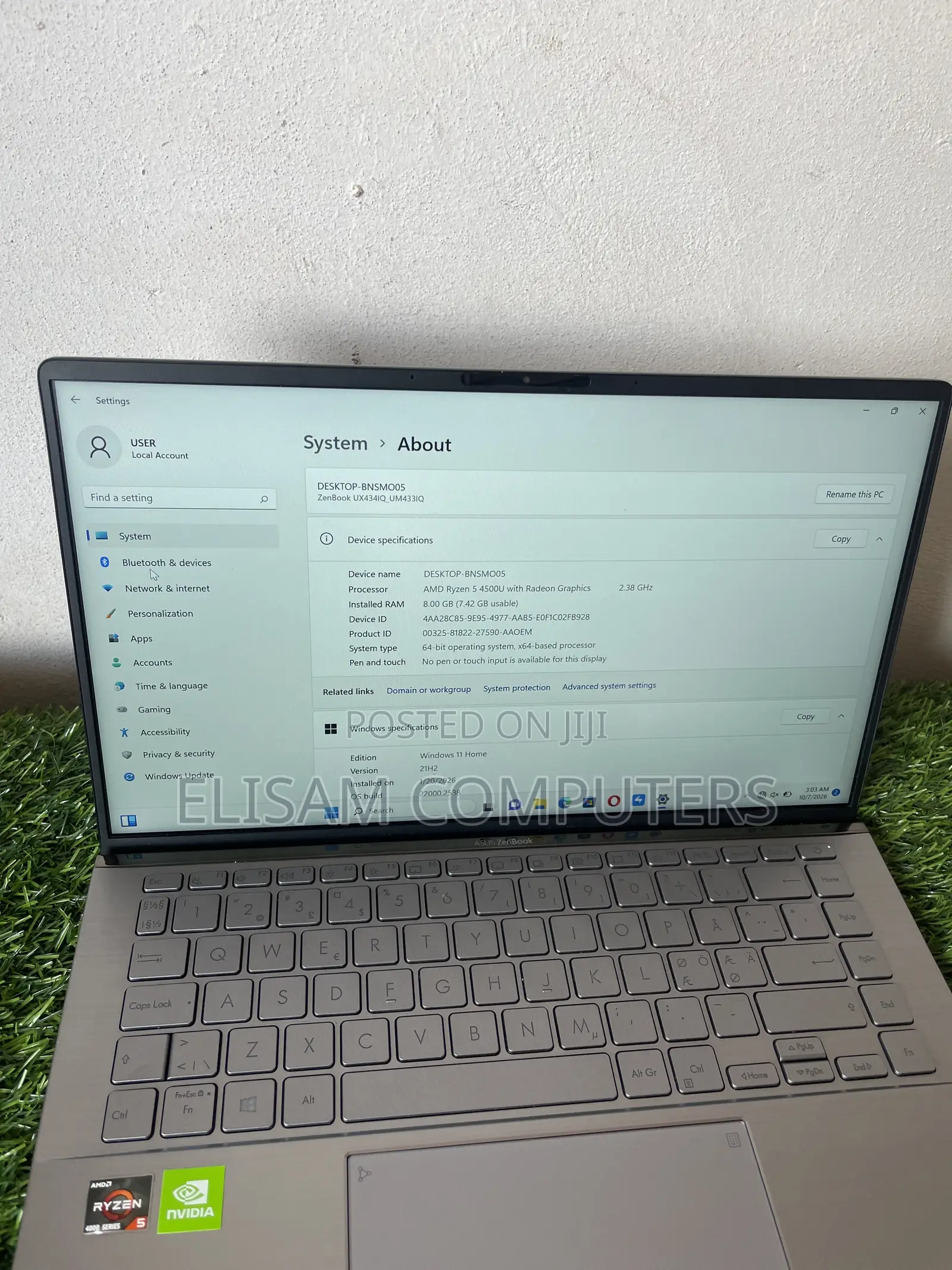 Laptop Asus Zenbook 14 UX434 8GB Intel Core i5 SSD 512GB