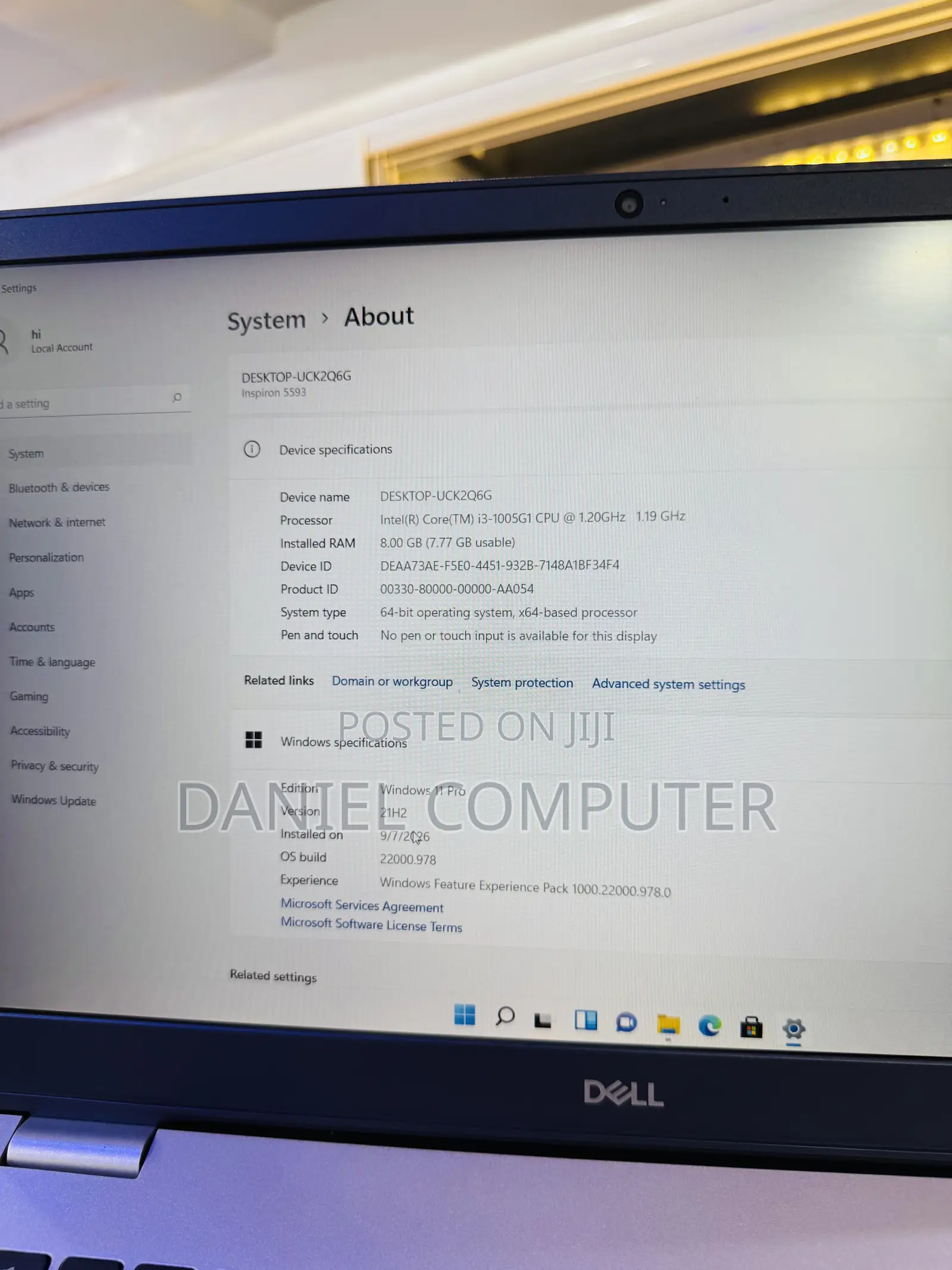 Laptop Dell Inspiron 5559 8GB Intel Core i3 SSD 256GB