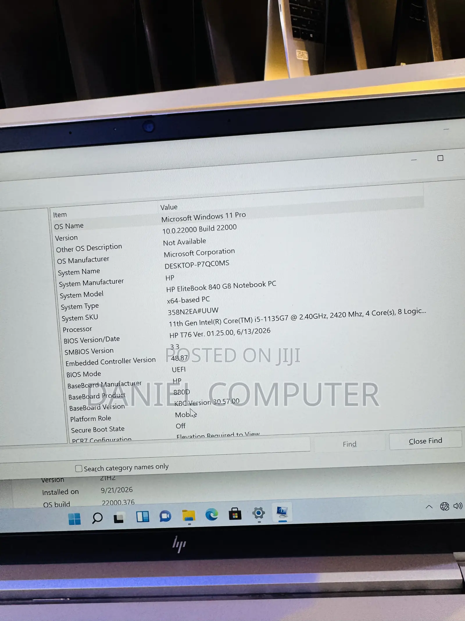 Laptop HP EliteBook 840 G8 16GB Intel Core i5 SSD 256GB