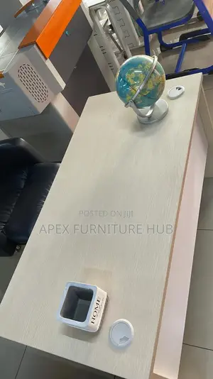 Modern Office Desk / Executive Table – Light Wood Finish