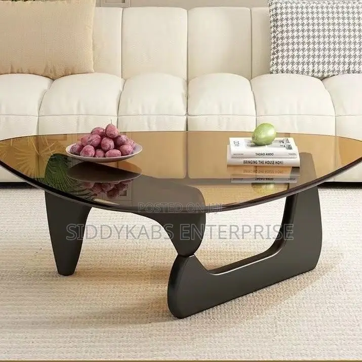 Triangular Transparent Glass Center Table for Your Living Room