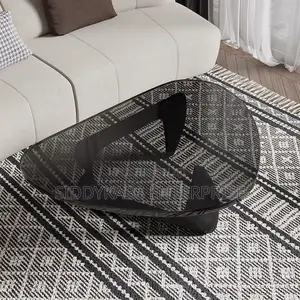 Triangular Transparent Glass Center Table for Your Living Room