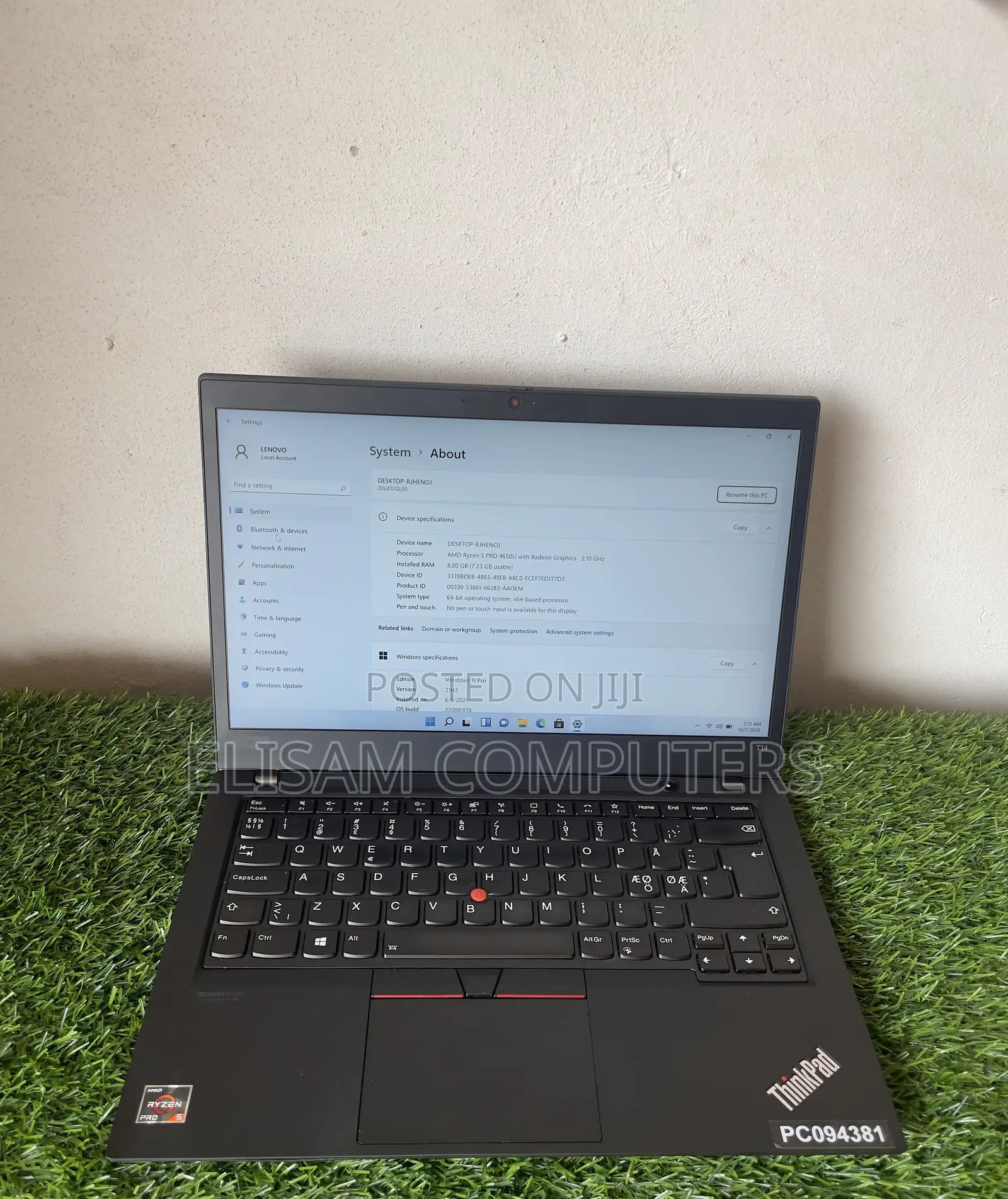 Laptop Lenovo ThinkPad T14 8GB AMD Ryzen 5 SSD 256GB
