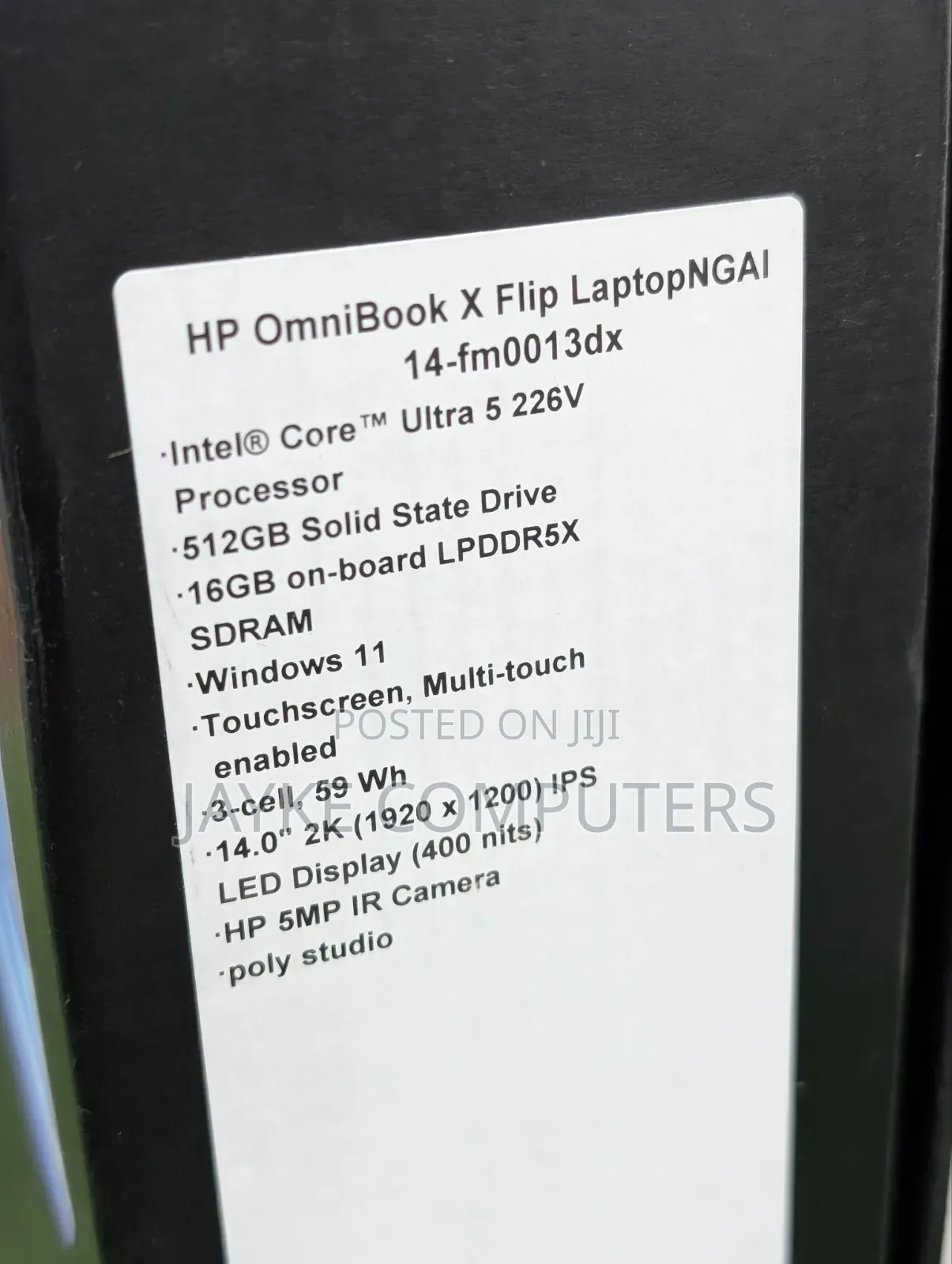 New Laptop HP OmniBook X Flip 14" 16GB Intel Core Ultra 5 SSD 512GB