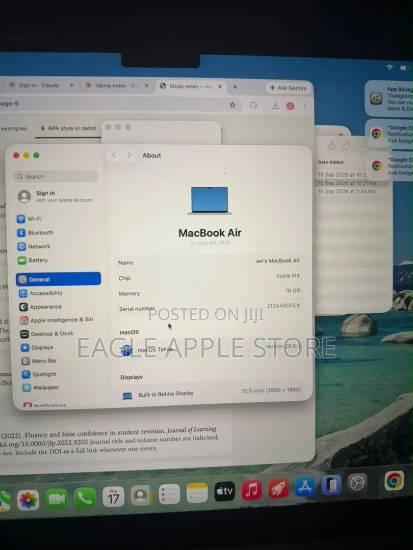 Laptop Apple MacBook Air 16GB Apple M4 SSD 256GB