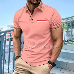 Modern Lapel Polo Shirt – Solid Color Men's Casual Style