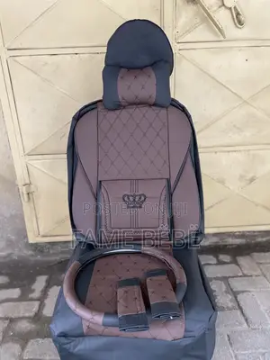 Black and Brown Leather Seat Cover
