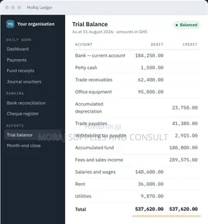 MoRaj Ledger – Accounting Software for Ghana (WHT, VAT, PAYE, SSNIT)