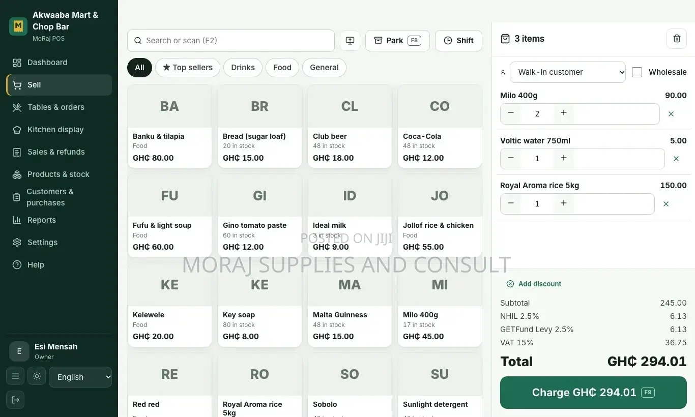 MoRaj POS – Shop, Chop Bar & Restaurant POS Software (Works Offline)