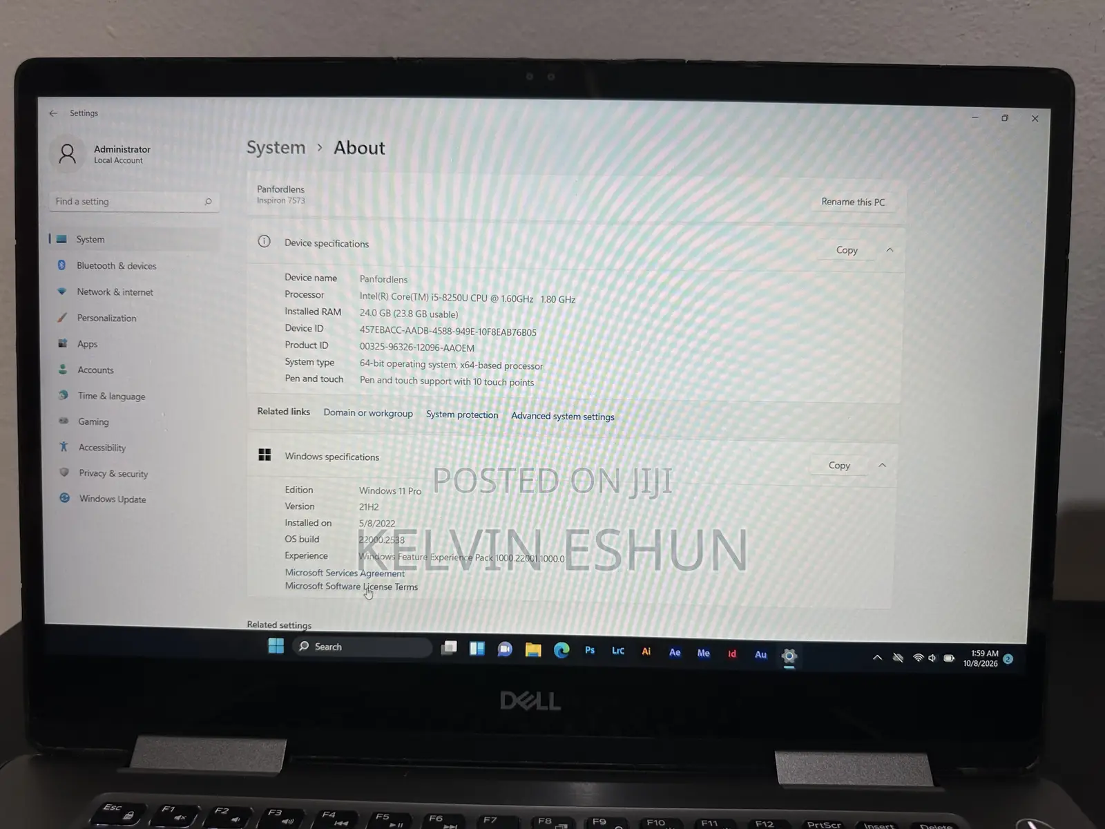 Laptop Dell Inspiron 15 7000 24GB Intel Core i5 SSD 1T