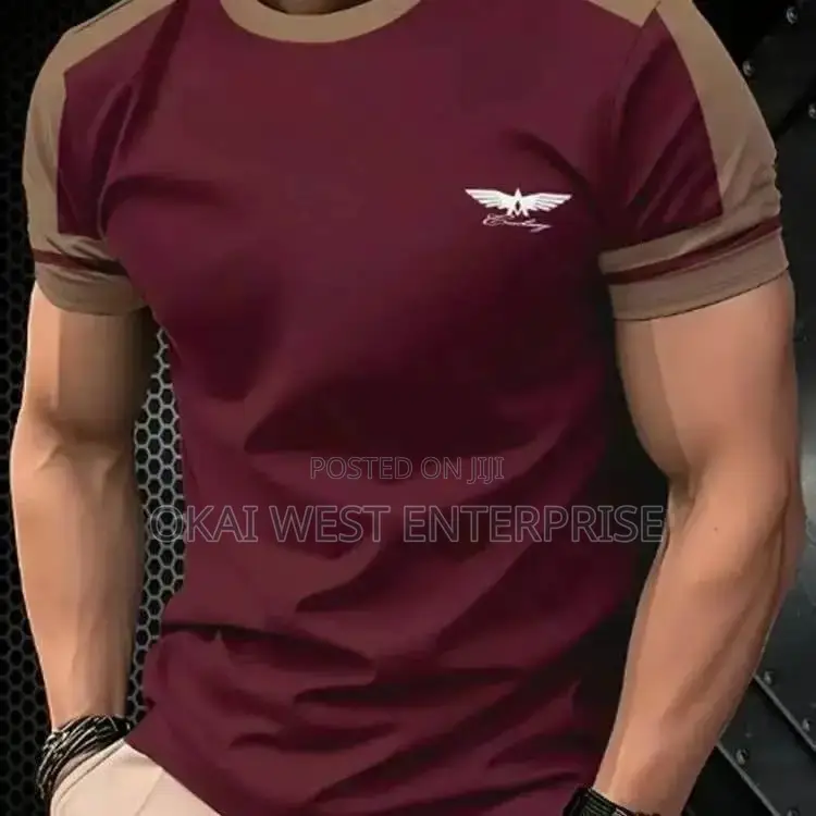 Modern Gradient 3D Print Round Neck Men’s T-Shirt 3 Sets