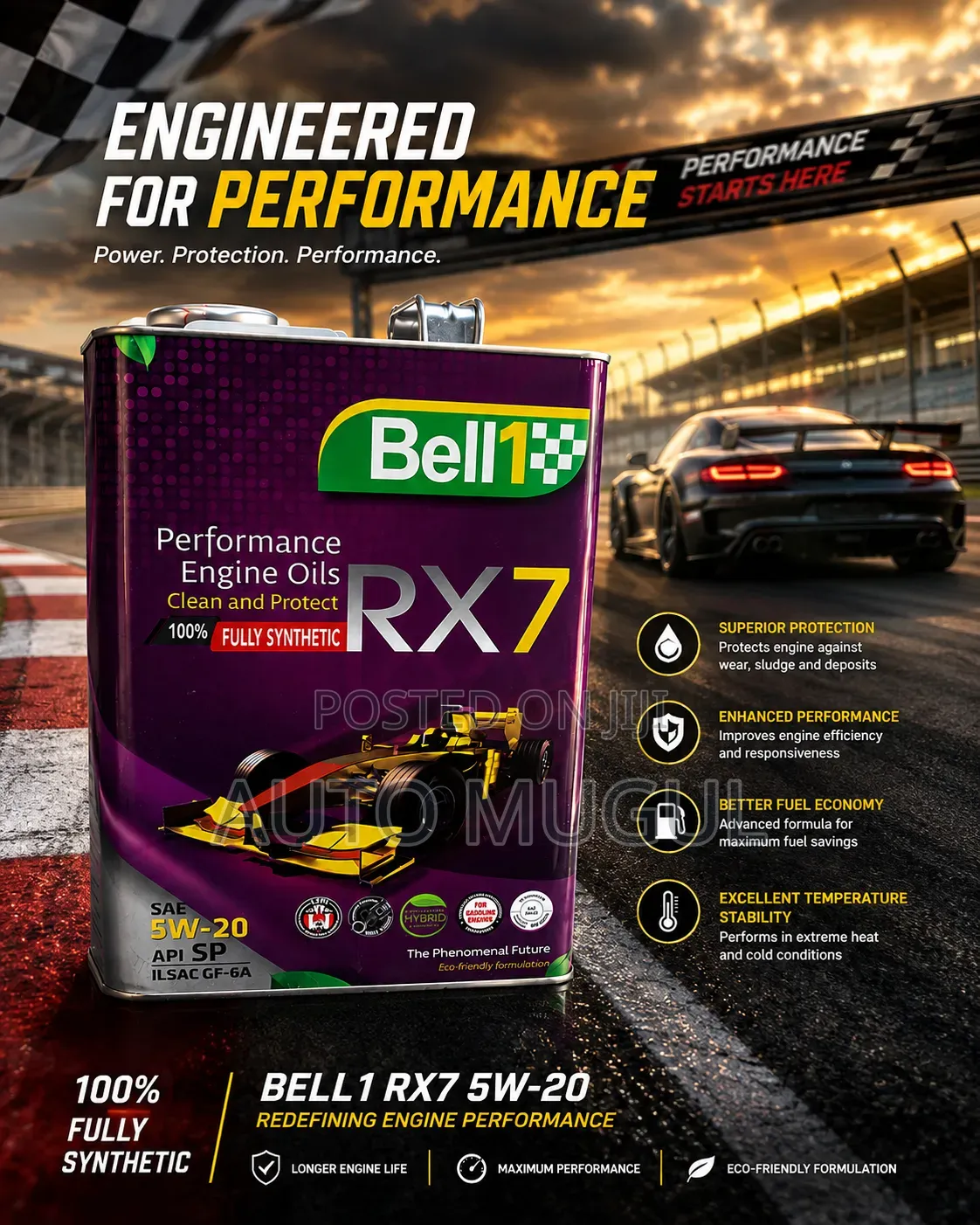 Bell 1 RX7 5w-20 100% Fully Synthetic Engine Oil