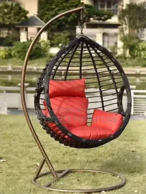 Black Rattan Hanging Egg Chair