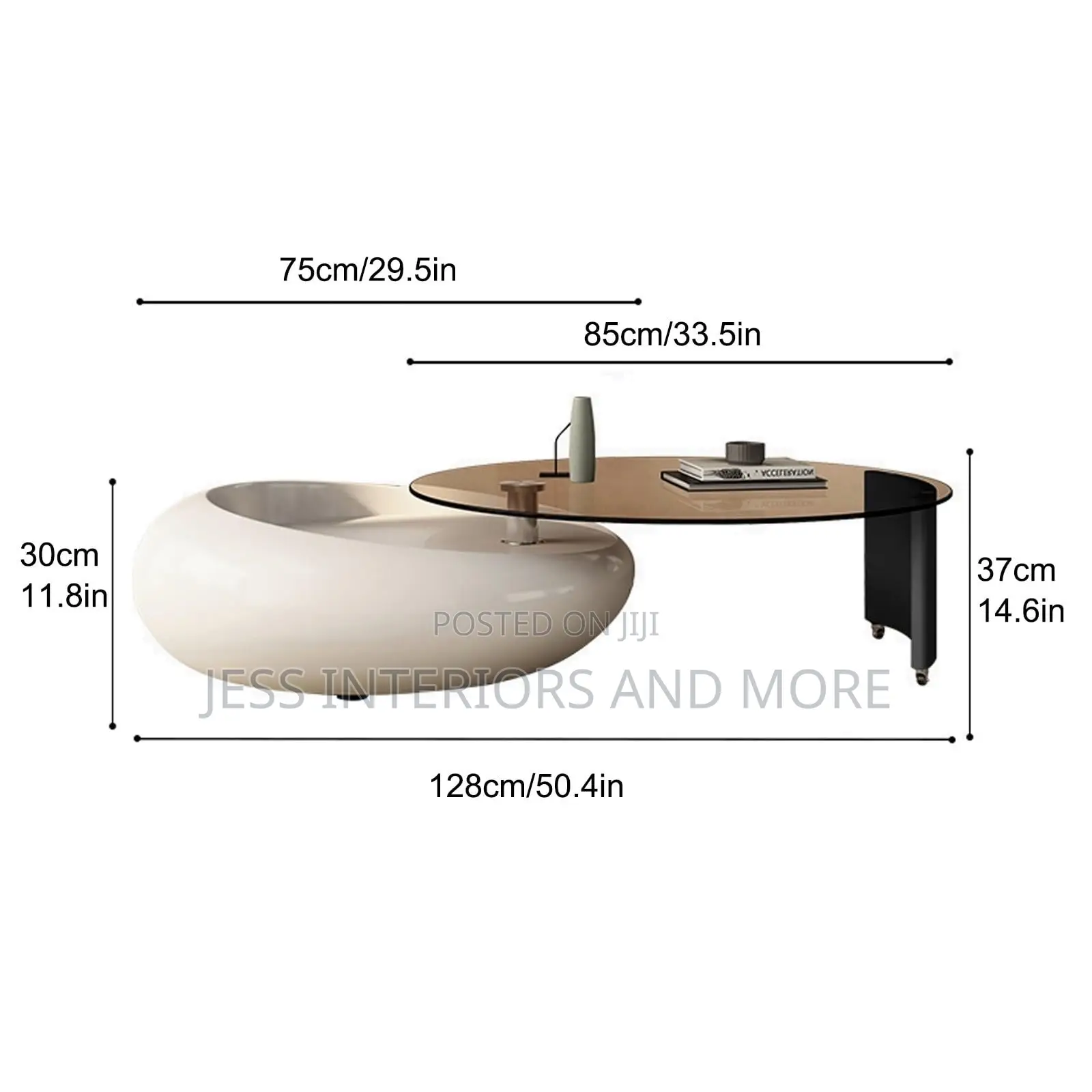 Center Table (Sculptural Pebble)