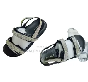 Bamboo Women's Embellished Strap Sandals - Size 37, 37.5