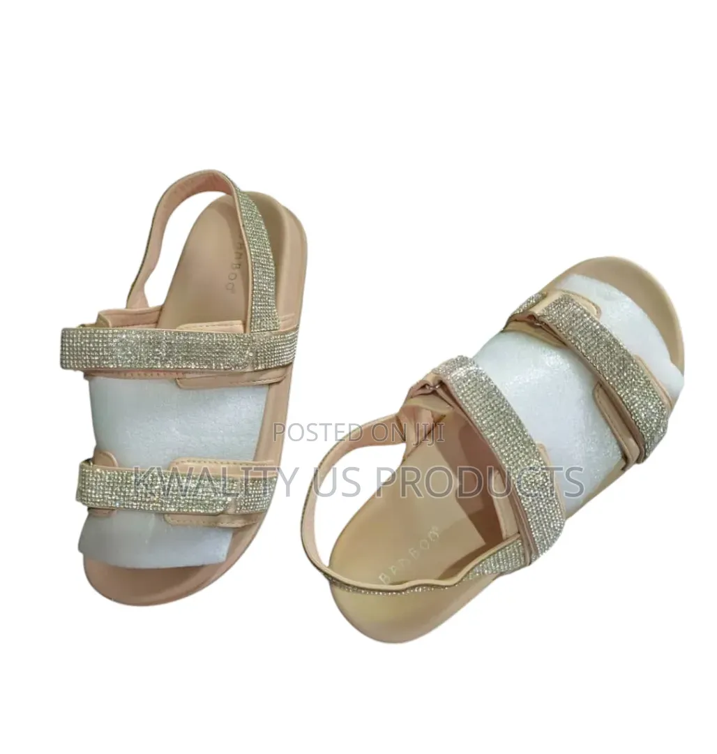Bamboo Women's Embellished Strap Sandals - Size 37, 37.5